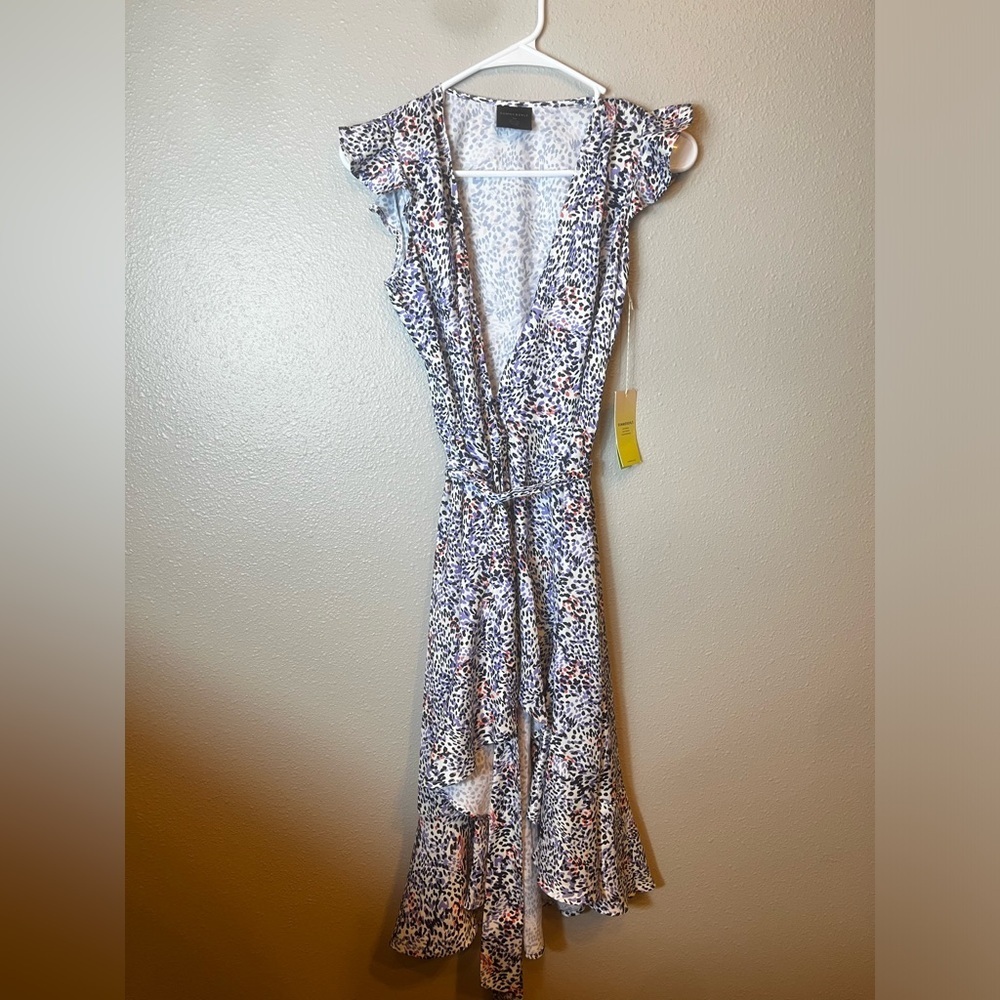 NWT Summersalt Beach Cover-Up to Brunch Wrap Dress in Lavender Fields print XS - Picture 4 of 7